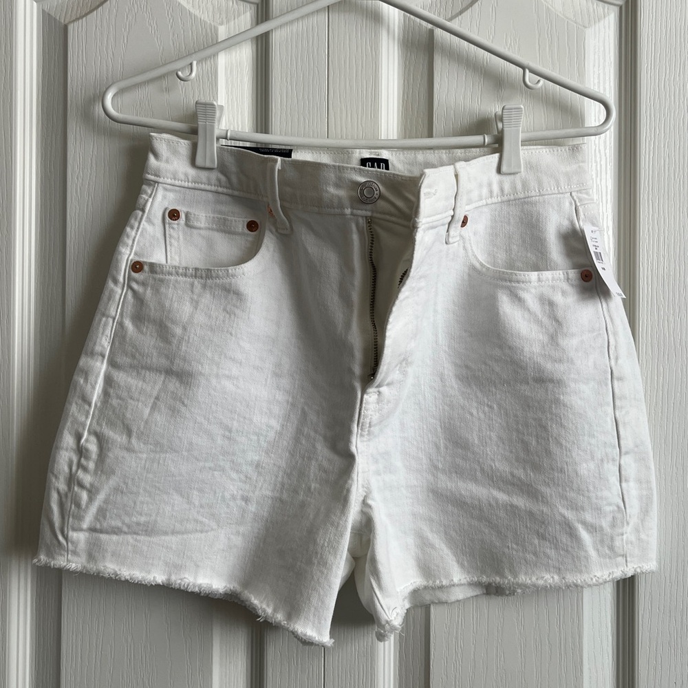 Brand new Gap white denim shorts sz 6/28